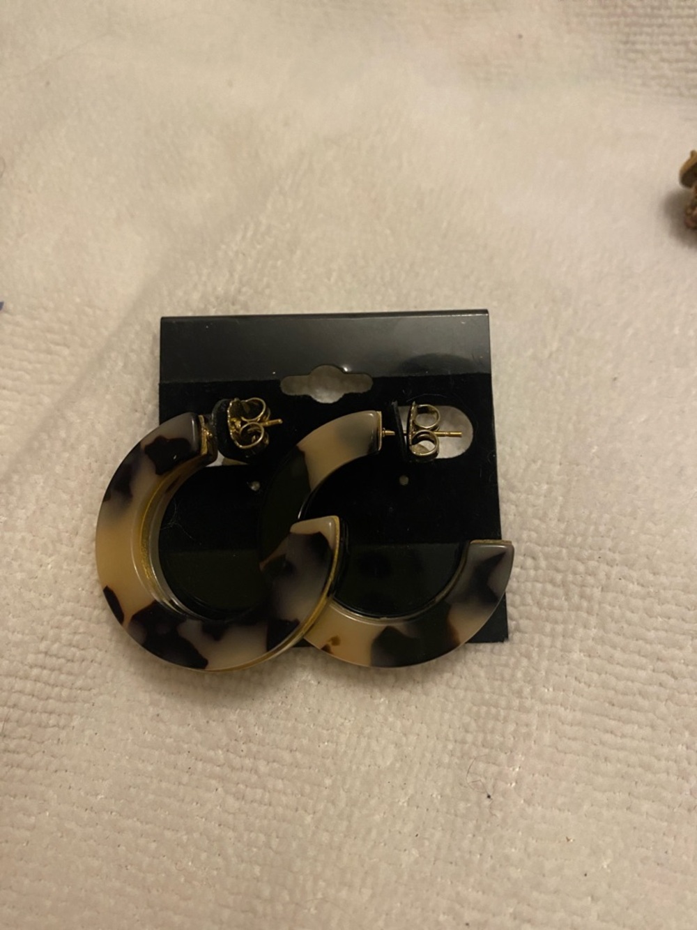 Tortoiseshell Hoop Earrings